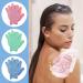 Sibba 3 Pairs Bath Exfoliating Gloves - Body Scrub Shower Scrubber Set with Hooks - Spa Loofah Shower Glove for Men and Women (Green, Blue, Pink) - Buy Online on GoSupps.com