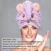 Whaline 2 Pack Parent-Child Quick Dry Hair Towel Set - Cute Mouse Design - Super Absorbent Cotton Hair Turban Wraps - Perfect for Women & Kids with Curly, Long, or Thick Hair - Purple Pink - Buy Online on GoSupps.com