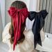 4 PCS Silky Satin Big Hair Bow Clips Barrettes with Long Tail French Hair Ribbon Bows with Long Silky Bows Hair Clips for Girls Women Adult Teens Hair Accessories - Buy Online on GoSupps.com