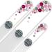 Mont Bleu Set of 3 Crystal Nail Files Hand Decorated with Swarovski Elements in Black Velvet Sleeve - Genuine Czech Tempered Glass - Hand-Made Glass Nail Files Pink - Buy Online on GoSupps.com
