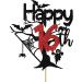 Halloween Happy 16th Birthday Cake Topper Horror Classic Halloween Cake Decor for Bloody Horror Theme 16 Years Old Birthday Party Decorations Supplies - Buy Online on GoSupps.com