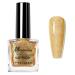 Glitter Nail Polish - Champagne Gold Nail Polish - Shimmer Sparkly Gold Glitter Nail Polish - High Glossy Quick Dry Nail Polish Starter Manicure Salon DIY at Home No Need Baking