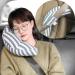 Kids Car Seat Belt Pillow Car Neck Pillow Car Headrest Cushion Seat Belt Cover Safety Belt Travel Pillow Head Neck Support Universal Fit Car Accessories for Children Grey