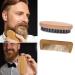Military-Style Wooden Beard & Mustache Comb with Wild Boar Bristles | Durable Hair Care Tool for Men - Buy Online on GoSupps.com