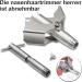 Manual Stainless Steel Nasal Hair Trimmer with Cleaning Brush | Portable Nose & Ear Hair Cutter for Home & Travel - Buy Online on GoSupps.com
