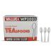 Value Plus (1000 Count) White Disposable Teaspoon Individually Wrapped Heavy Weight Polypropylene Cutlery for Birthday Party Picnic Barbecue Ideal for Office & Take Away