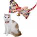 Necoichi Chirimen Kimono Bow Tie Cat Collar Red