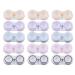 KISEER 15 Pack Clear Cute Contact Lens Case Box Holder Container Storage Kit
