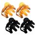 YEEPSYS Hair Claw Clips Large Grip Octopus Clip Hair Accessories for Women and Girls Thin Hair Strong Hold Hair Clip (3 inch-4 pack Amber+ Black)