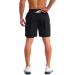 Pudolla Men's 2 in 1 Running Shorts - Quick Dry Athletic Workout Shorts with Phone Pockets | Black - Large - Buy Online on GoSupps.com