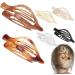Flat Hair Claw | Vintage French Design Alligator Hair Clip | Retro No Slip Grip Hair Claw Clips Ultra Light Oval Barrette Jaw Clips Hair Accessories for Women Girls Transparent color - Buy Online on GoSupps.com
