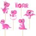 Ercadio 24 Pack Dinosaur Cupcake Toppers Pink Cute Baby Dinosaur Cupcake Picks Little Dino Roar Cupcake Picks for Dino Theme Baby Shower Gender Reveal Kids Birthday Party Cake Decor Supplies B-pink Dino - Buy Online on GoSupps.com