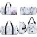 Marble-White Sport Gym Duffle Travel Bag with Shoe Compartment & Wet Pocket - Men Women Duffel - Buy Online on GoSupps.com