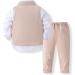 Volunboy Baby Boys Gentleman Suit 4-5 Years Linen - Formal Waistcoat Outfit with Wedding Shirts, Vest, and Bow Tie - 4 PCS Set - Buy Online on GoSupps.com
