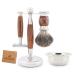 JAG SHAVING GERMANY LEE Range 5 -part shaving set - Super Dachshaar Razor brush - Double edge of shaving skips - shaving rack - leather bag for shaving plane - shaving bowl - wood shaving set