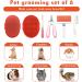 Crafterlife Rabbit Fur Care Set - Pet Grooming Brush Nail-Knobs Massage Glove & Flea Comb for Rabbits Puppies Kittens & Small Animals (Red & Pink) - Buy Online on GoSupps.com