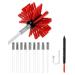 Chimney Flue Cleaning Rod Sweep Sweeping Brush Set Dry Duct Clean Kit Lint Remover (Brush Head + Rods/Use Chimney Sweep kit (Color : 9 Rods Size : 410mm)