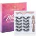 5-Pair Magnetic Eyelashes with Eyeliner Kit - Natural Look 3D Mink Reusable False Lashes - No Glue Needed | Includes Applicator | Type 1 - Buy Online on GoSupps.com
