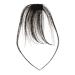 LALAFINA Bangs Wig Piece Human Hair Bangs Clip on Bangs Hairpieces Bangs Hair Clip Extension Fake Hair Bangs Mini Clips for Hair Woman Clip Hair Fringe Edge Hair Strands Women's One-piece 20x7cm Black