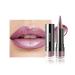 Rouge a Levre Paillet M tallique Rouge L vres Violet Clair Brillant Mat Longue Tenue Waterproof Lip Stain Haut Pigment Sans Transfert 2 in 1 Crayon a Levre Fard a Paupiere Maquillage Femme-02 02 Violet Clair