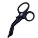 Madison Supply Medical Scissors for Nurses EMT & Trauma Shears - 7.5 Premium Quality Stainless Steel Bandage Scissors for Nurses - Nursing Scissors - Fluoride-Coated w/Non-Stick Blades 1pk (Black) Black Handle/Black Coated Blades 1-pack