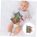 Ibasenice 3-Stage Cock Towel Book - Soft Early Education Sensory Toy for Babies | Crackling Bath Book for Child Development - Buy Online on GoSupps.com