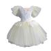 Qodpxxi Princess-T t-Ballett dress for girls gymnastics costume with ruffles and network sleeves fairy ballina dance clothing for children for training and appearances