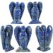 Lovionus89 Sodalith Guardian Angel Statue - Hand-Carved 5cm Healing Crystal Decoration | Unique Stone Figures for Home & Gifts - Buy Online on GoSupps.com