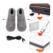 Heated Foot Warmers | USB Charging Plush Heat Shoes for Cold Winter | Soft & Relaxing Gray Electric Foot Warmth - Buy Online on GoSupps.com