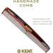 Kent Brushes Handmade Combs Range 3T Medium Size Coarse and Fine Comb for Women Amber 165mm - Buy Online on GoSupps.com