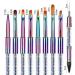 RIYAN Dual Ended Nail Art Acrylic UV Gel Extension Builder Flower Painting Pen Brush UV Gel Nail Art Brush Manicure Tool 6 - Buy Online on GoSupps.com