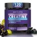 Creatine Monohydrate Gummy - 5000mg per Serving 120 Count - Supports Muscle Strength Endurance and Energy - Delicious Blackcurrant Flavor - Gluten-Free Vegan-Friendly