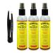 Unlock Spray 8 oz Bundled with Eyebrow Tweezers Quick Release Braid Spray Hair Detangler Spray for Easy Styling Moisture Retention Breakage Protection(Pack of 3)