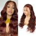 QTHAIR 14A Body Wave Lace Front Wig 18inch Copper Red Pre Plucked Glueless Human Hair - Buy Online on GoSupps.com