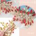 IYOU Crstal Wedding Hair Clip Flower Red Barrette Headpiece Rhinestone Hair Combs Prom Bridal Hair Accessories for Women - Buy Online on GoSupps.com