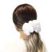 Premium Soft Silk Tahari Scrunchies XXL Oversize Gentle for Hair Jumbo Silk Scrunchie  Large Hair Elastic Band for Women Girls  Big Sleep Scrunchy No Crease Ponytail Holder Hair Ties (White)