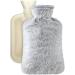 Heat bottle with reference leakage -proof 2l heat bottles with kangaroo pocket bed bottle long -term warmth hand warmer for children & adults ideal for pain relief (gray)