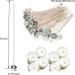 100pcs/lot Candle Wicks Coated with Natural Soy Wax - Low Smoke, Cotton Threads Woven with Paper - Candle DIY Supplies (8 inch) - Buy Online on GoSupps.com