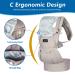 Labi Premium Cotton Baby Carrier | Ergonomic All Position Backpack with Adjustable Seat & Hood | Comfortable Infant & Toddler Wrap | Grey - Buy Online on GoSupps.com