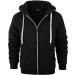 SCODI Men's Heavyweight Fleece Hoodie - Full Zip Sherpa Lined Sweatshirt, Black - Size Medium - Buy Online on GoSupps.com