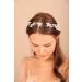 BERYUAN White Flower Pearls Crystal Wedding Hair Vine Pearls Crystal Beads Bridal Headpiece Princess Wedding Headband Gold Wedding Hair Accessories for Brides Bridesmaid - Buy Online on GoSupps.com