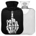 Naanle hot hot water bottle with the hand skull transparent hot water bottle 2l large hot hot water bottle for cramps pain relief bed handfoots heat and cold therapy