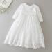 Leideur Baby Long Christening Gown White Baptism Dress Girls Birthday 6-9 Months - Buy Online on GoSupps.com