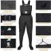 SaphiRose Men's Bootfoot Chest Wader 2-Ply Nylon/PVC Waterproof Fishing & Hunting Waders with Boots Hanger for Men and Women Black Men 10/Women 12 - Buy Online on GoSupps.com
