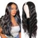 Tahikie U Part Human Hair Wig Body Wave 2''x 4'' U Shape Glueless Brazilian Virgin Human Hair Wigs for Black Women U Part Wig Body Wave 150% Density None Lace Front Wigs Natural Black Color (20 Inch  Body Wave) 20 Inch U...