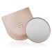 Beautifect 7x Magnifying Mirror - Clear Compact Mirror for Precision Makeup Tweezing & Skincare Travel Magnifying Pocket Mirror with Vegan Leather Sleeve Fits Glow Mirror - Matte Gold