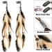 MWOOT 4Pcs Boho Feather Hair Clips with Comb - Handmade Indian Tassels Beads Hair Extensions for Women - Festival Hippie Hair Accessories - Buy Online on GoSupps.com