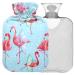 Naanle flamingos ballet dancer hot bottle with cover transparent hot water bottle 2l large hot hot water bottle for bed handfeens Warmer pain relief heat and cold therapy