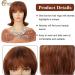 Creamily Short Wig for Women - Pixie Cut Shaggy Layered Rocker Wig with Bangs in Auburn Strawberry Blonde - Buy Online on GoSupps.com