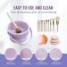 3 in 1 Makeup Brush Cleaner Bowl & Mat - Silicone Brush Cleaning Tool for Storage & Air Dry | Purple Makeup Organizer - Buy Online on GoSupps.com